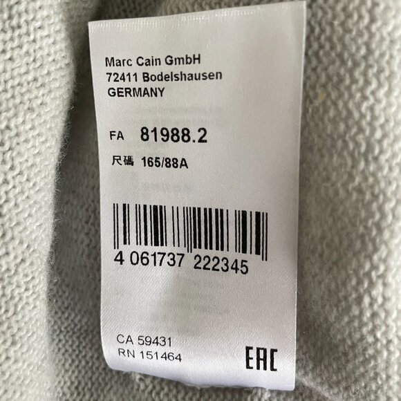 Cozy Marc Cain Long Belted Cardigan Sweater Wool/Cashmere Blend-Size 8 - Picture 10 of 10